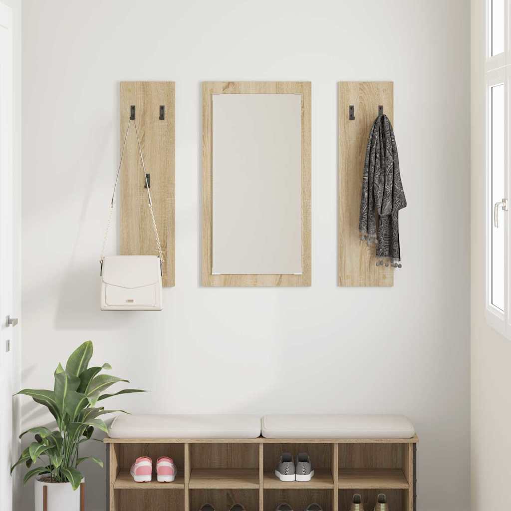 Wall Mounted Nightstand in Sonoma Oak 96 x 1.5 x 90 cm