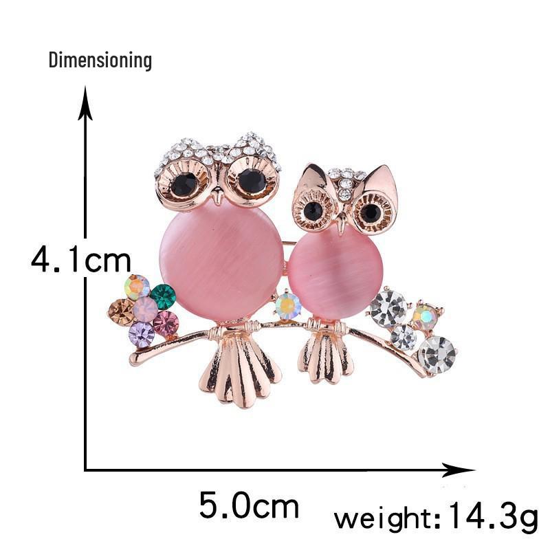 Hummingbird Crystal Rhinestone Brooch: Elegant Alloy Pin for Clothing Accessories