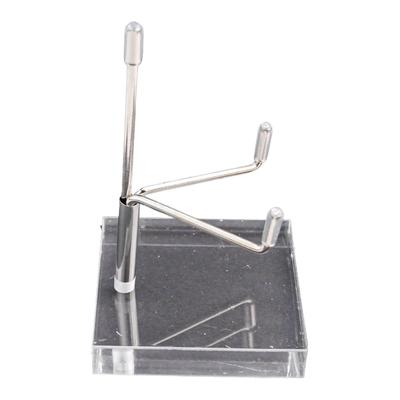 Showcase Your For Minerals and For Crystals with This Adjustable Metal Display Stand Featuring a Sleek Acrylic Base