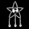 Crystal Bowknot Brooch Charming Women Lapel Pin Gorgeous Rhinestone Sweater Suit Accessory for Special Gatherings