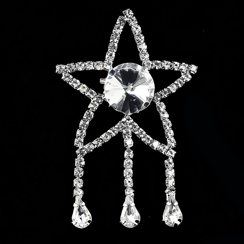 Crystal Bowknot Brooch Charming Women Lapel Pin Gorgeous Rhinestone Sweater Suit Accessory for Special Gatherings