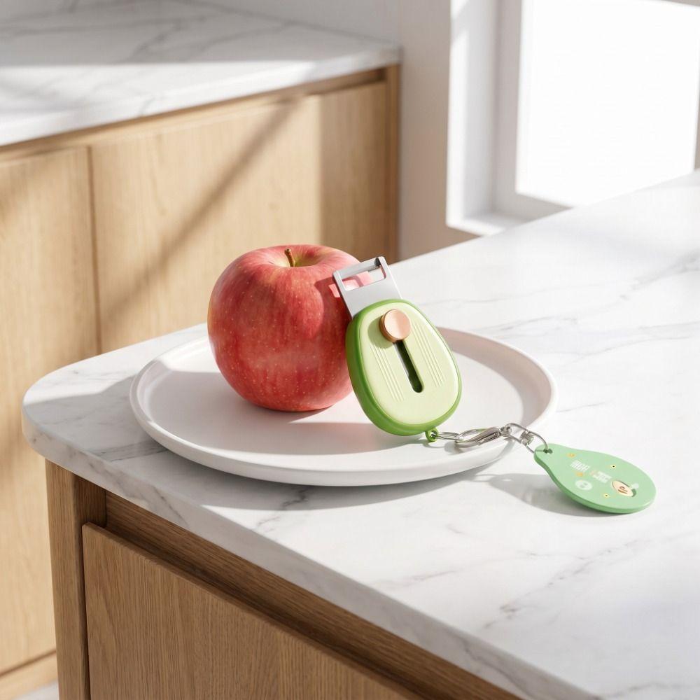 Foldable Anti-Lost Keychain Peeler Retractable Design Multi-Functional Peeler Picnic