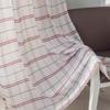 Linen Woven Plaid Curtains, Window Screens, Finished Punched Curtains, Customization