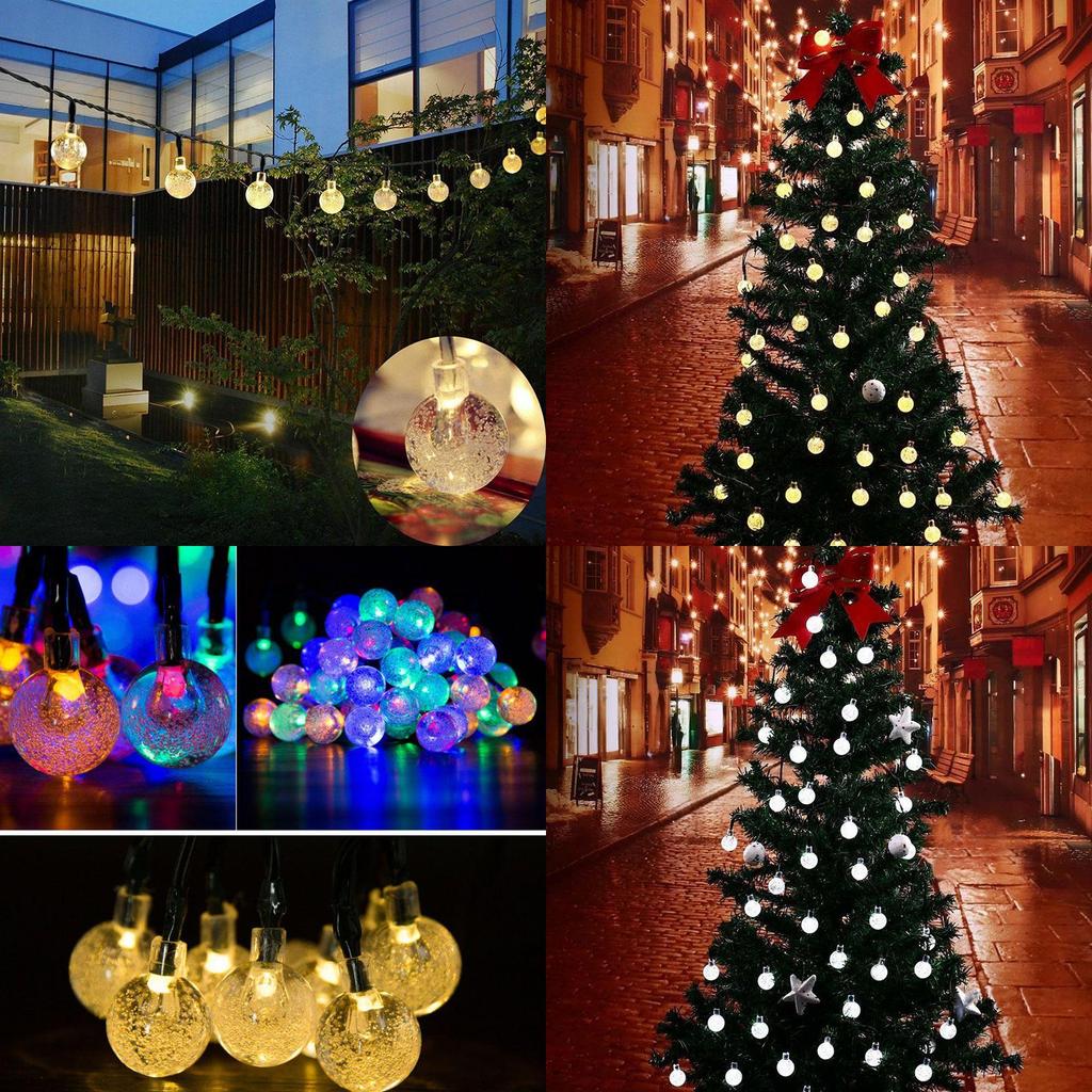 Beautifully Bright Outdoor Solar Powered 30 Led String Light For Yard And Landscape Decor