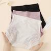 Fenteng Women's High-Waist Silk Blend Lace Briefs 3-Pack