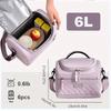1Pc Large Insulated Lunch Bag Cooler Hand Washable Durable Polyester Lunch Box with Padded Shoulder Strap for Work School Picnic