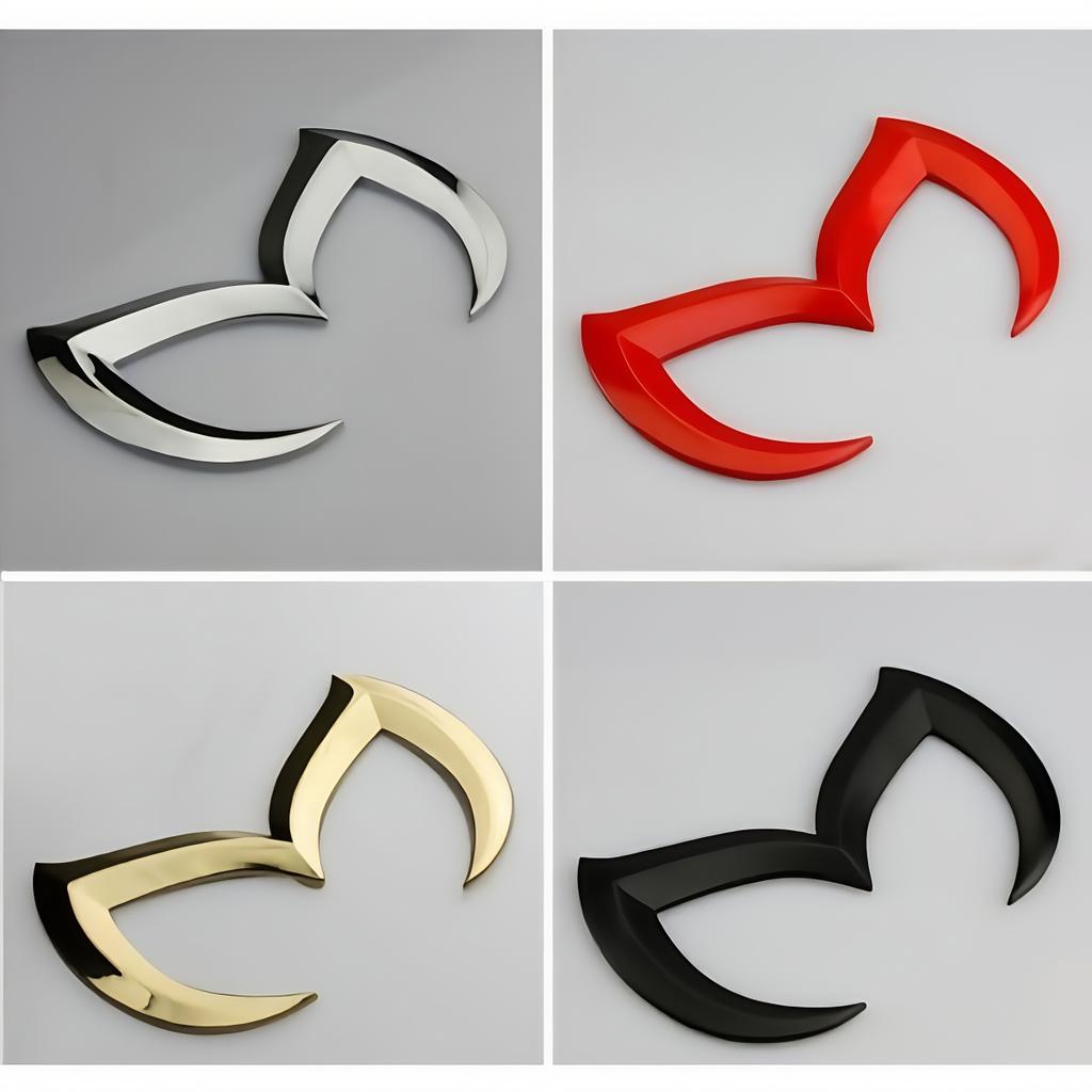 Sporty Metal'M' Rear Trunk Badge Decal Emblem Rear Trunk Evil m Emblem Logo Decor Badge Decal for Mazda