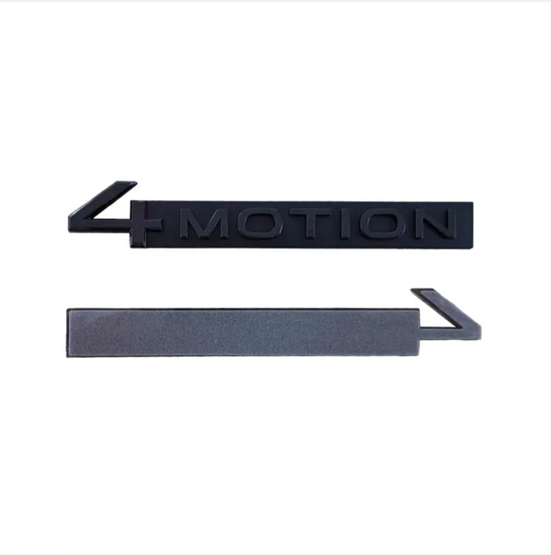 3D Metal Black 4 Motion Letters Car Rear Trunk Emblem Badge Decal For VW Tayron Golf MK4 5 Tiguan 4motion Sticker Accessories zd0