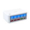 Mehrfach-USB-Ladegerät, 65 W, 5-Port-USB-Ladestationen mit LCD-Display, PD 20 W + QC3.0-Schnellladegerät