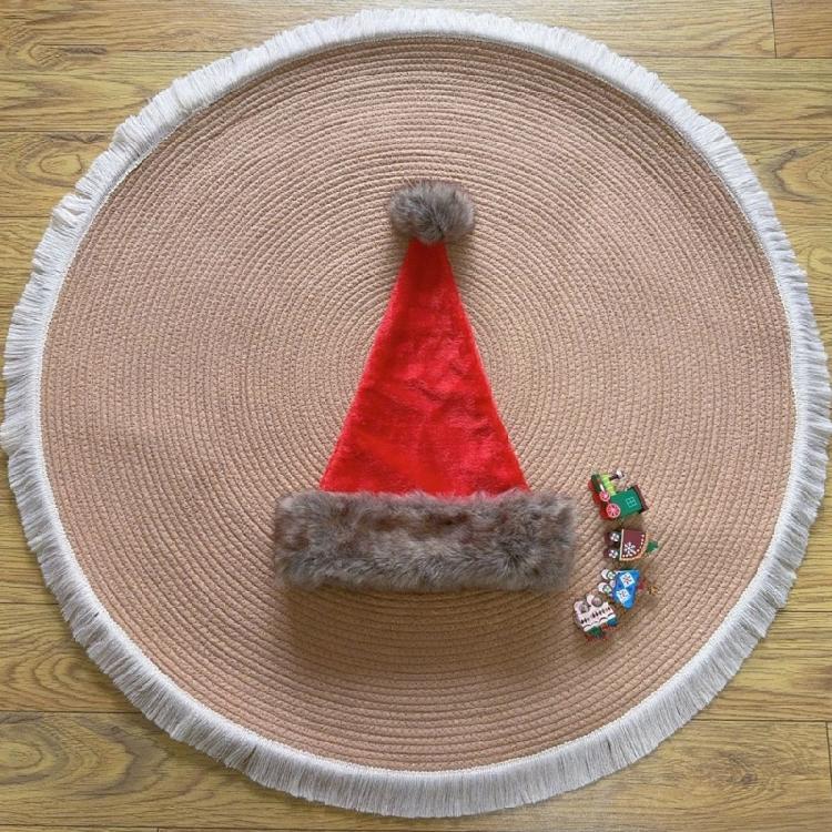 Traditional Red Santa Hats For Adult Holiday Costume Accessory Plush Christmas Hats for Festival Celebration Gathering