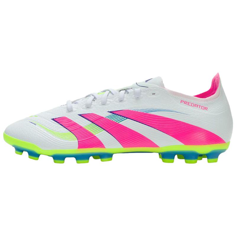Adidas Predator League Fashion Comfortable Artificial Turf Non-Slip Durable Soccer Shoes Unisex Soccer Shoes White Pink ID3836