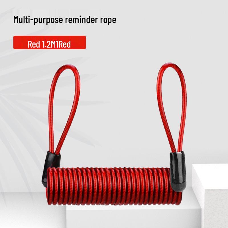 

Anti-theft Spring Reminder Cable for Disc Brake Lock - Electric Car, Motorcycle, Bicycle, Helmet.