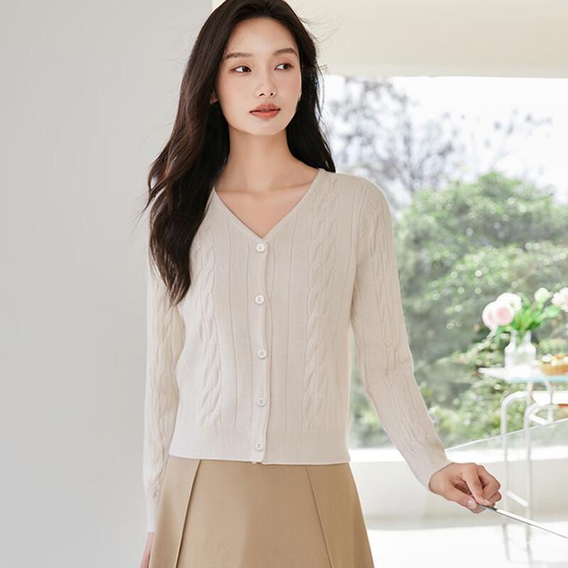 Handu Yishe Women's V-Neck Knit Sweater