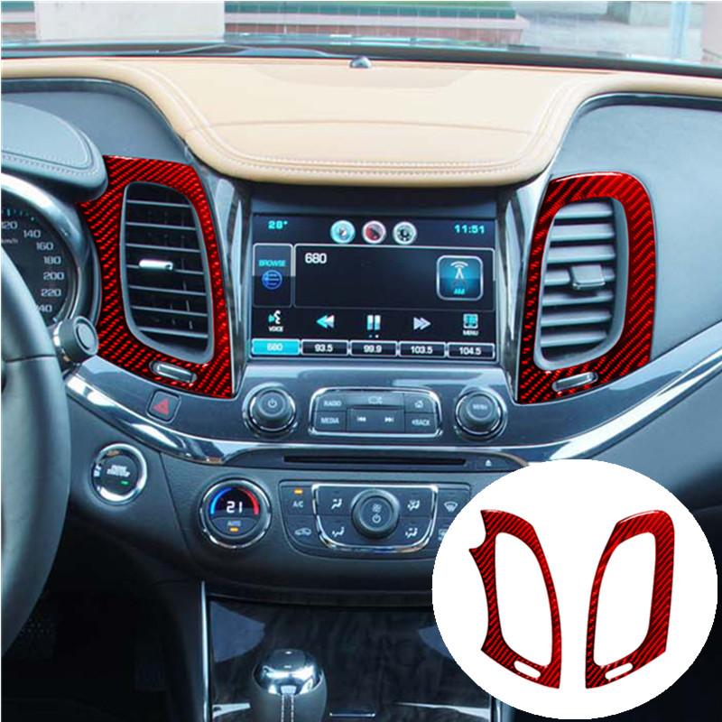 Chevrolet Impala 2014 için-Navigasyon Karbon Fiber Araba Merkezi Konsol Pano Dekorasyon Çıkartmaları İç