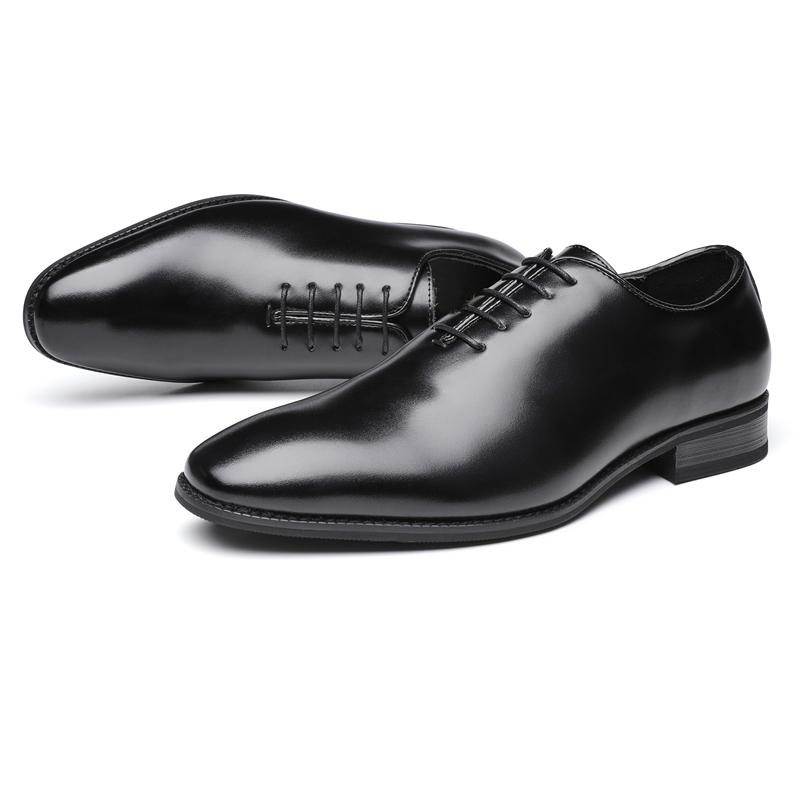 Genuine Leather Men's Dress Shoes Handmade Social Business Wedding Brown Black Luxury Lace Up Formal Oxfords Mens Shoes