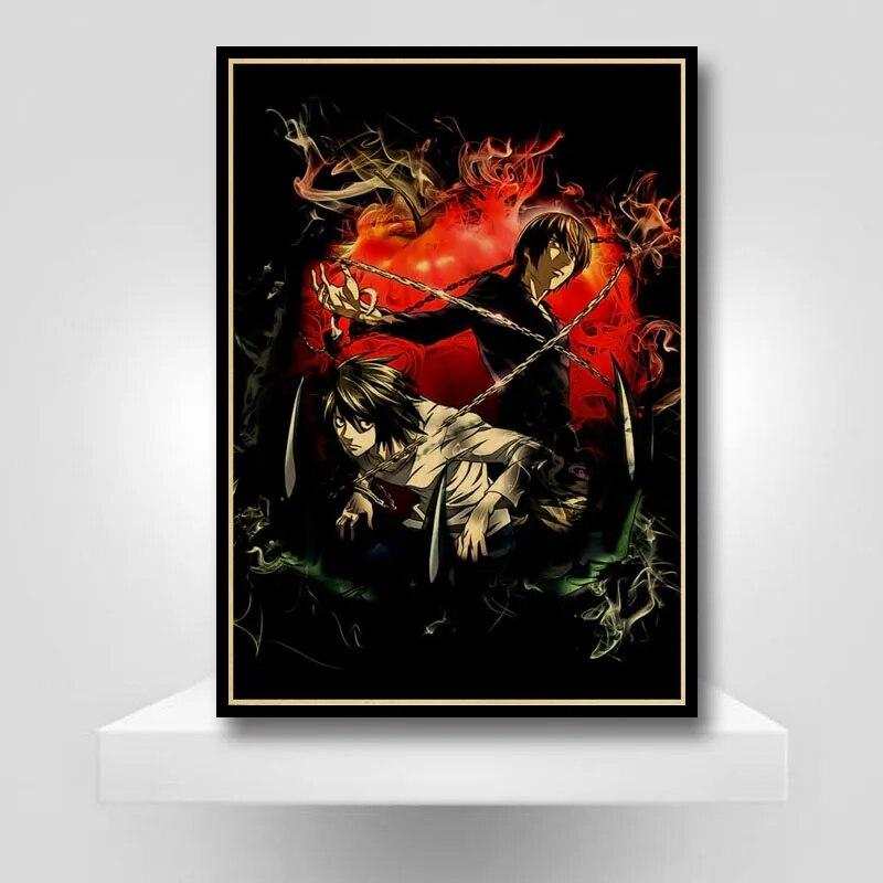 Classic Anime Death Note Poster Mural Retro Kraft Paper Prints Wall Sticker Bar Room Decoration Painting Home Decor Picture