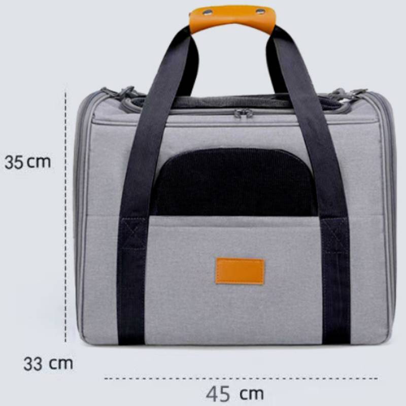 Portable Pet Carrier With Oxford Material For Outdoor Travel And Ventilated Design