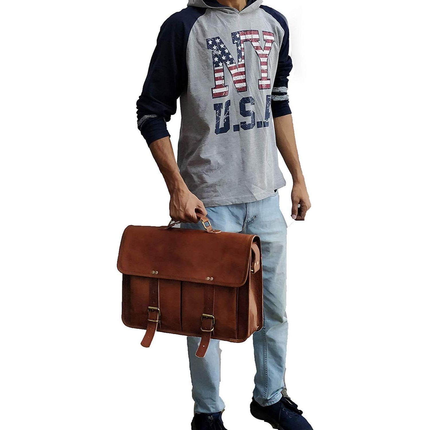 Кожаная сумка-мессенджер — фото 3