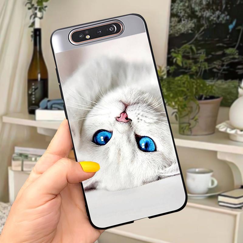 Case For Samsung A80 Case Soft Silicone Cartoon Back Cover For Samsung Galaxy A80 GalaxyA80 A 80 A805 Fundas shell Black coque