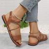 Women's Sandals Summer Korean Version Net Red Wear Fashion Versatile Woven Flat Fairy Roman Sandals