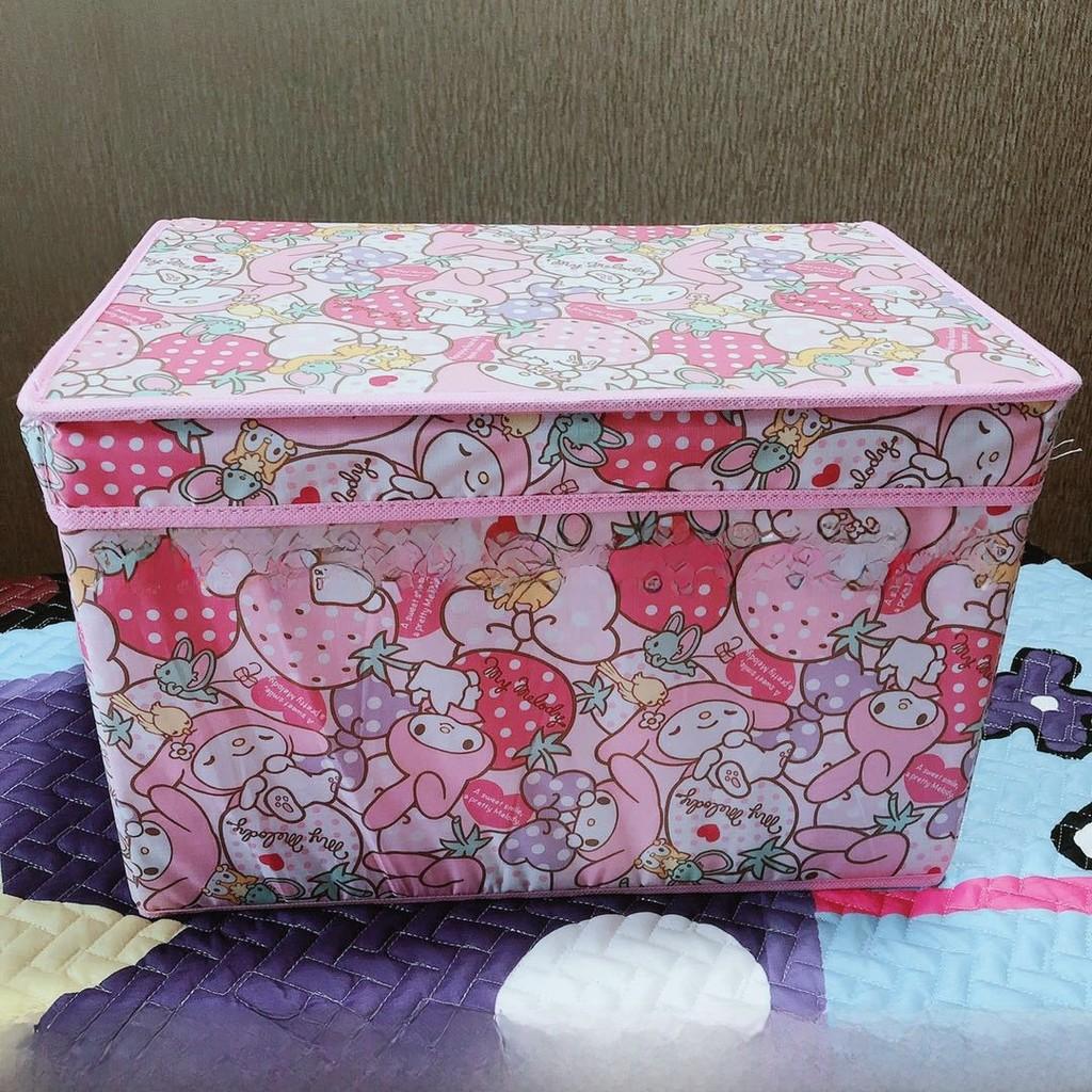 Мультяшный складной ящик для хранения с принтом Hello Kitty Kuromi для организации дома и хранения игрушек NewMeiLe,Medium