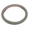 Car Steering Wheel Cover 15in Universal Fit Artificial Leather Protector for ModificationGrey
