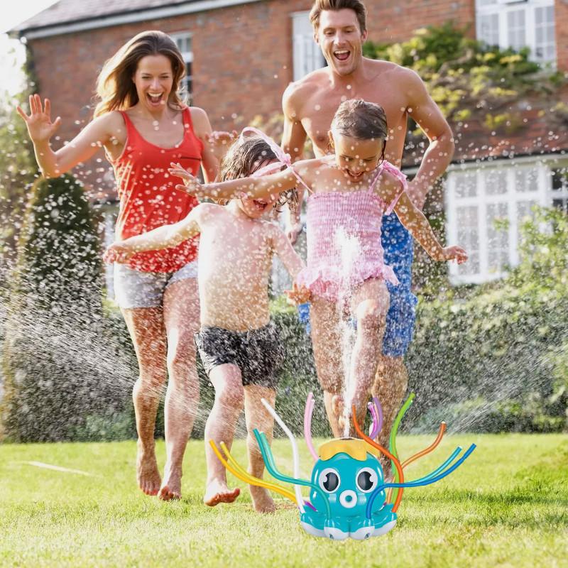 Colorful Outdoor Water Play Toy Sprinkler Octopus For Fun And Engagement In Backyard