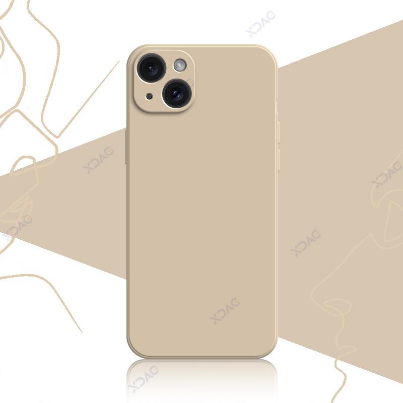 Luxury Soft Case Cover for iPhone 14 15 Pro Max Plus 5G 360 Edge Protective Liquid Silicone Mobile Phone Shield Housing