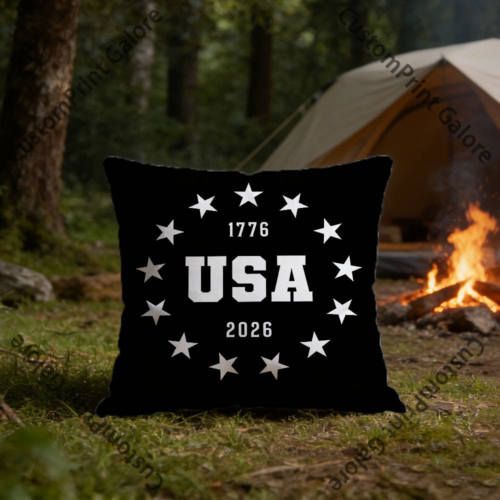 Semiquincentennial American 250 Square Throw Pillow Cover Multiple Sizes Soft for Sofa Bedroom Living Room Home Decorative