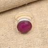 Kashmiri Red Ruby Gemstone Handmade Solid 925 Sterling Silver Ring Jewelry