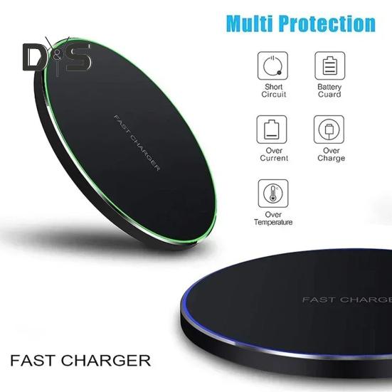 Wireless Charger for Apple 13 12 15 16 Pro Xs Max Mini X Xr 15W Fast Charging Pad Universal Smartphone Wireless Charger for Samsung S22 S21 S8 S9 S10