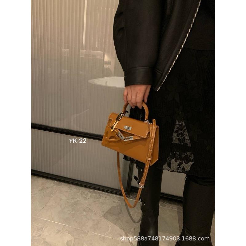 Modische Leder Mini Kelly Tasche Handtasche Damen Neu Vielseitig Exquisit Umhängetasche Kleine Tasche