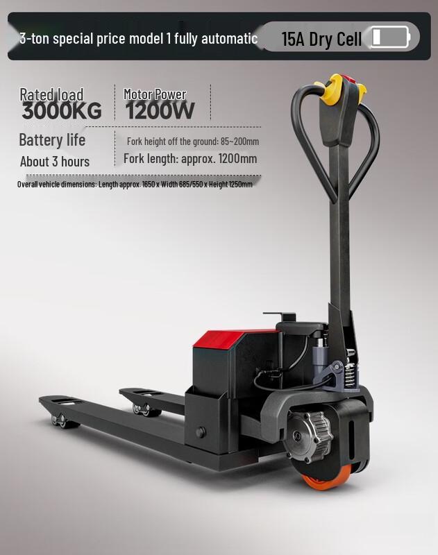 Xianming 3-Ton Fully Automatic Electric Pallet Truck CN plug (adapter included)