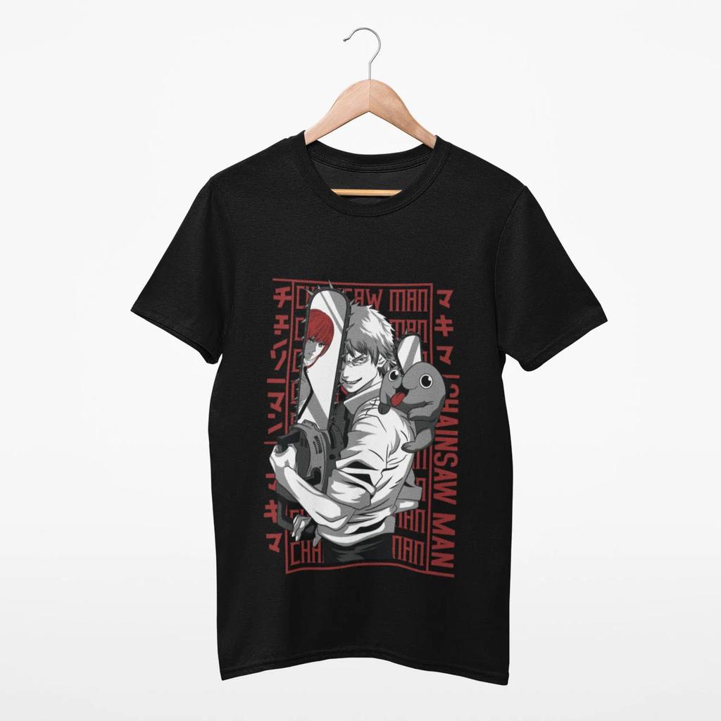 Chainsaw Unisext Shirt 2026 Summer Unisex Cotton Loose Fit Short Sleeve Graphic Tee for Cosplay Daily Wear