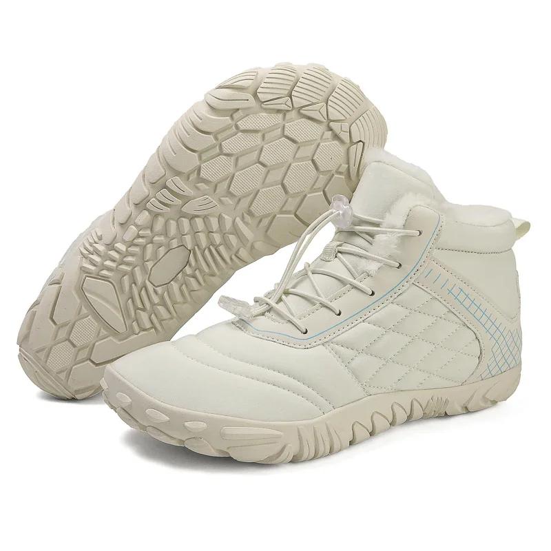 Brand New Winter Boots for Men Women Snow BareFoot Outdoor Non-slip Warm Fur Casual Sneakers Plus Size Ankle Boots Hiking Shoes