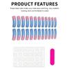 L5 Pink Blue Ombre French Curve Fake Nails 20 Pieces Elegant Design Comfort Fit Durable ABS Material Perfect for Party Wedding Festival