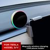 Aluminum Car Phone Holder Metal Screen Side Mount Compatible with MagSafe Magnetic Wireless Charger 15W Fast For Tesla Model Y 3