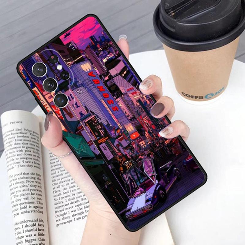 Art Pixel Aesthetic phone case Cover For Samsung Galaxy S24 S25 Ultra S21 S22 Ultra S10E Note 10 Plus Note 20 FE S23