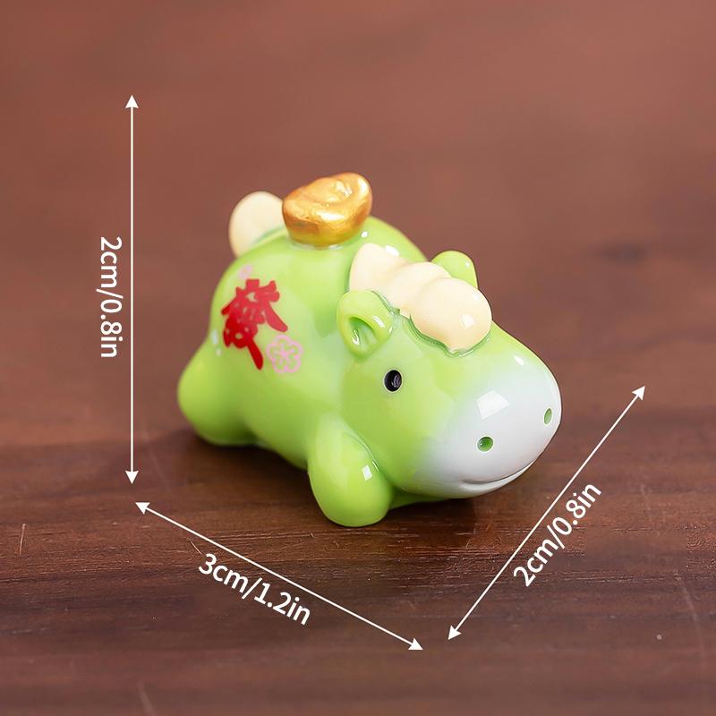 2026 New Year Resin Pony Decoration Ornament Mini Car Desktop Ornament New Year Birthday Blessing Gift Spring Festival Crafts