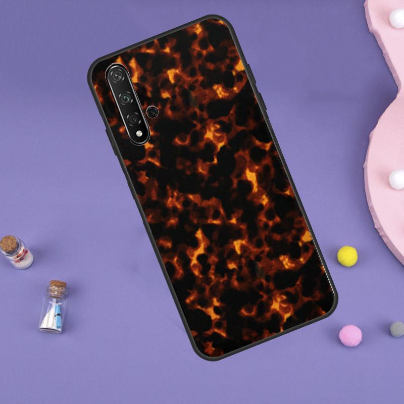 Tortoise Pattern Tortoiseshell For Huawei Nova 10 9 SE 3i 7i 8i 11i 12i Y60 Y61 Y70 Y72 Y73 Y90 Y91 P20 P30 P40 Lite Case