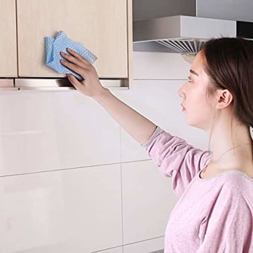 ROSKI Thick Kitchen Paper, 150 Sheets, Highly Absorbent, Quick-Drying, Counter Cloths, Kitchen Towels, Commercial Use, Washable, Disposable, Eco-Frien