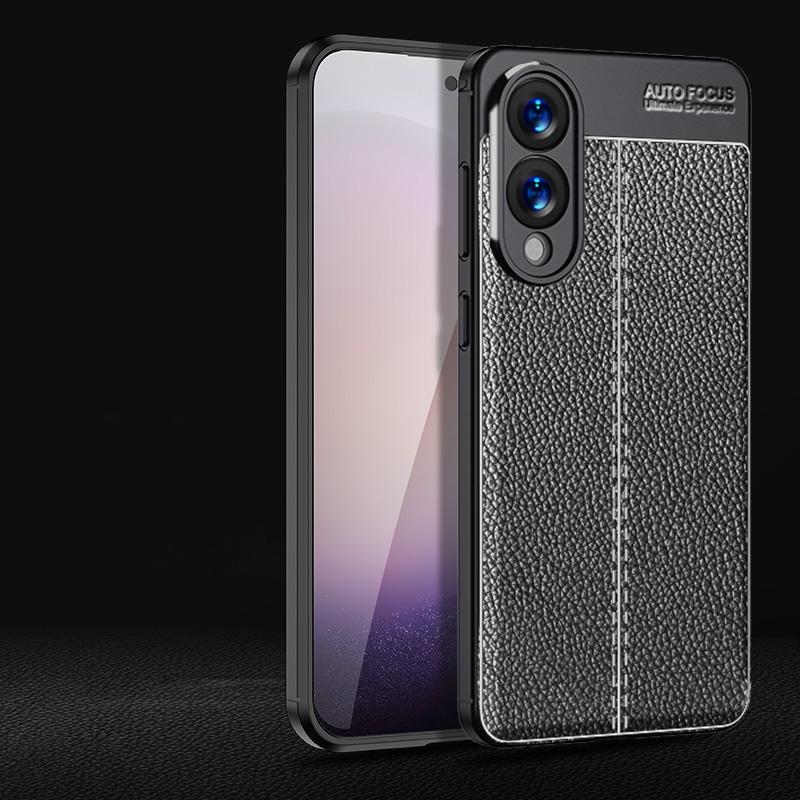 

Для Samsung S25 Edge Чехол-накладка Samsung S25 Edge Capas Бампер для телефона Задняя противоударная TPU Кожаные Fundas Samsung Galaxy S25 Edge For S25 Edge чёрный