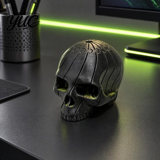 Creative Home Table Craft 3D Printed Skull Figurine, Desktop Fidget Toy, Decompression Sensory Festival Gift for Collectors Toy Halloween Party