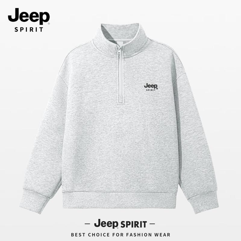 JEEP SPIRIT Men's 2025 Half-Zip Loose Sweatshirt