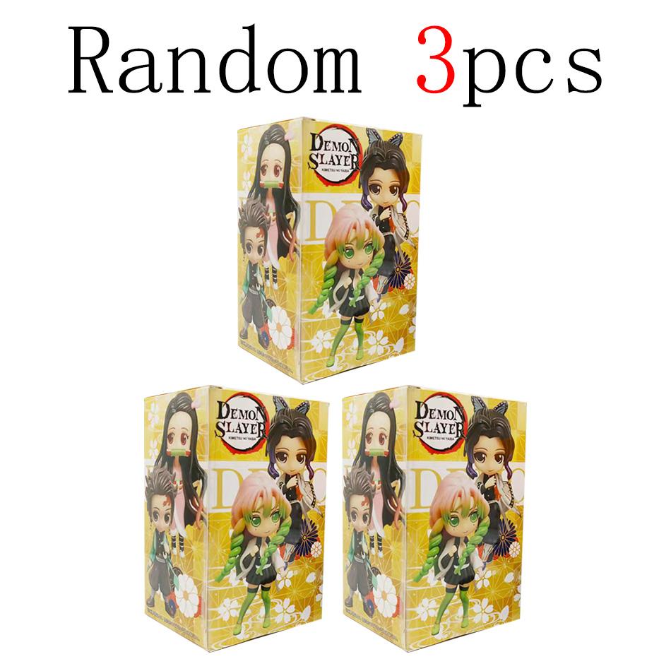 Anime 14Cm Figure Nezuko Tanjirou Zenitsu Inosuke Kyoujurou Giyuu Cute Kawaii Qposket Pvc Model Toys Children Gift