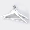 Wood Star Wooden Hangers, Set of 10, White Gloss Finish, 44.5cm, with Shoulder Bars and 360-Degree Rotating Hooks, for Jackets, Suits, Coats, and Shir