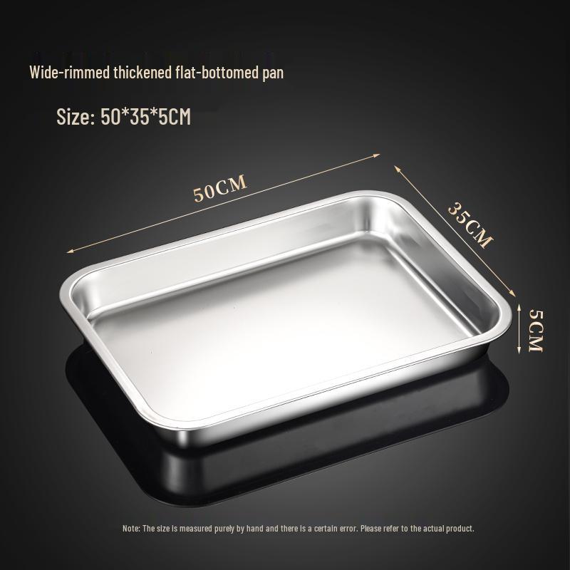 Food Grade Stainless Steel Rectangular Tray for Tiramisu or Cooked Foods