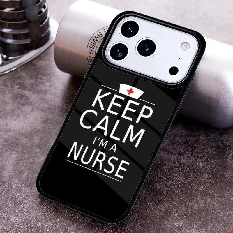 Medizin Beruhige dich, ich bin Krankenschwester weiche Handyhülle für iPhone 17 16 15 Pro Max Air 14 13 12 11 Plus Stoßfeste Capa Hülle