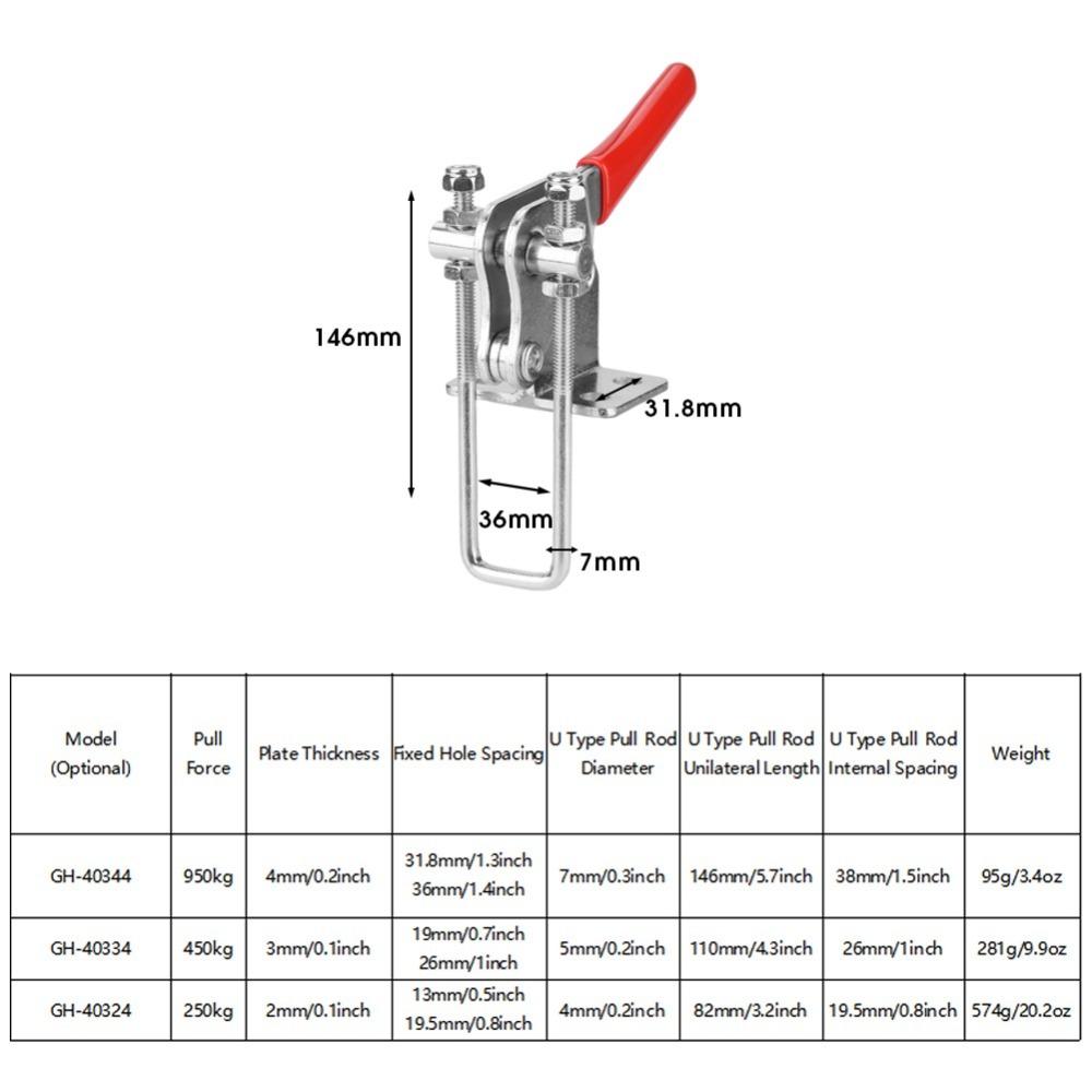 90 Degree Toggle Latch Galvanized Iron Quick Clamp Durable Toggle Clamp Smoker Clamp