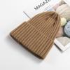 Autumn Winter Knitted Hat Women's Fashion Cotton Cashmere Korean Edition Warm Knitted Hat Solid Color Flanged Men's Hoodie Customized Trendy